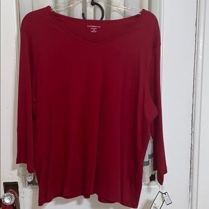 Women’s long sleeve red 2x shirt